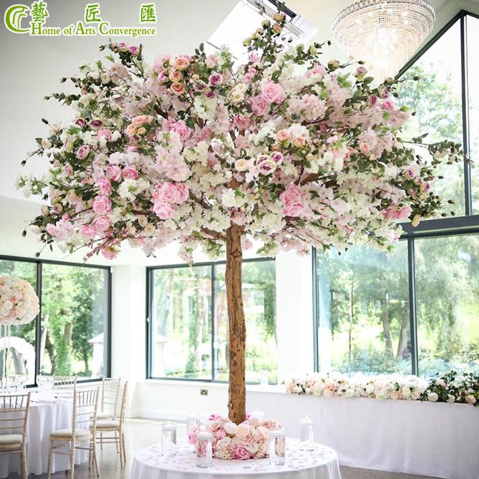 Artificial Floral Trees Wedding Centerpieces Decorations