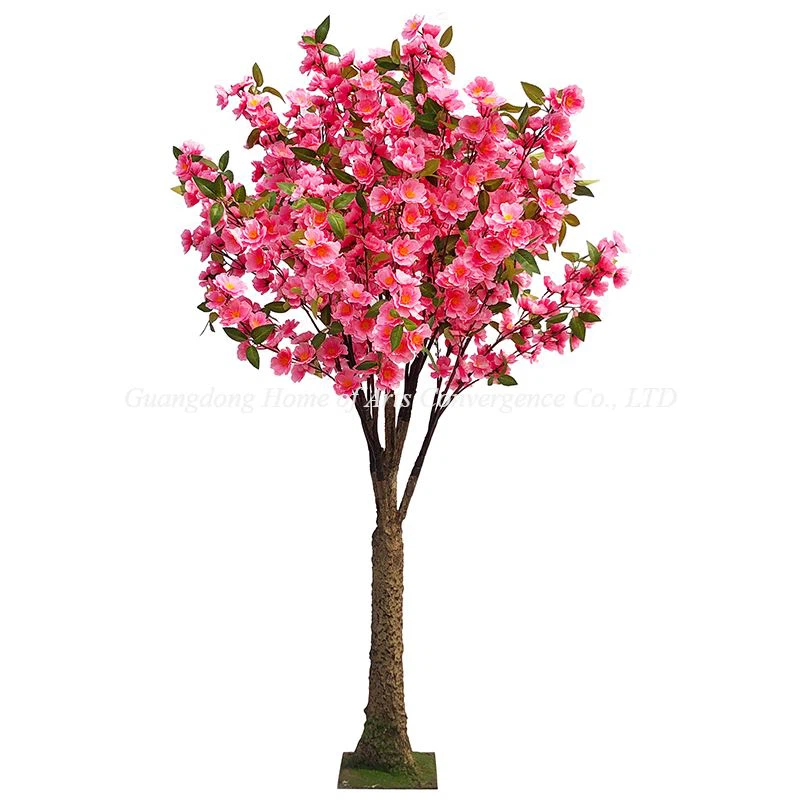 Centros de mesa de plástico para árboles de cerezo en flor para mesa de boda