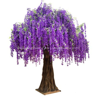 Árbol de glicina púrpura artificial