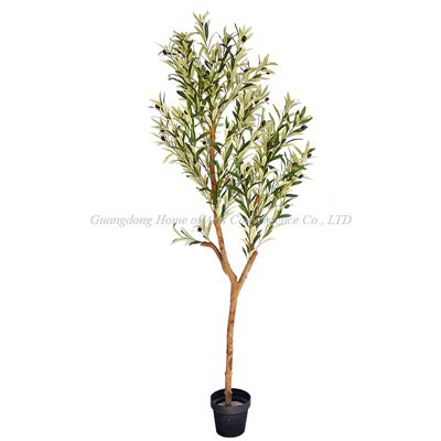 Decoración de olivo en maceta falsa