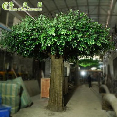 Árbol de ficus artificial resistente a los rayos UV al aire libre