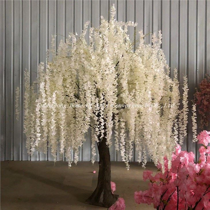 Artificial White Wisteria Tree